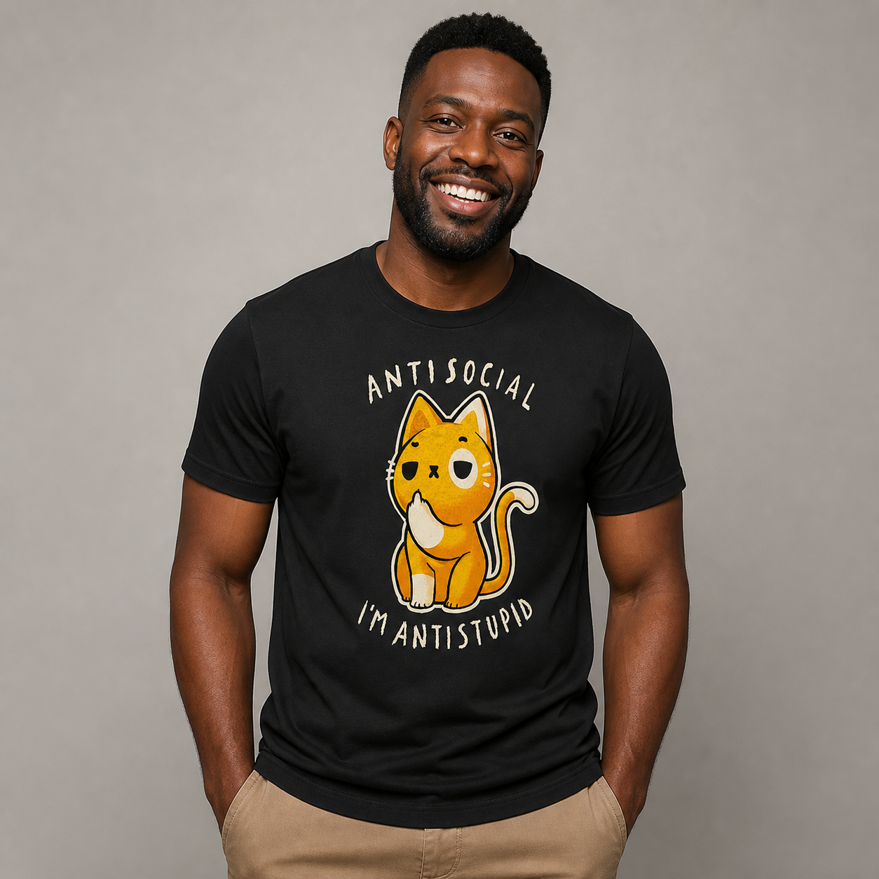 Antisocial Cat Funny T-Shirt