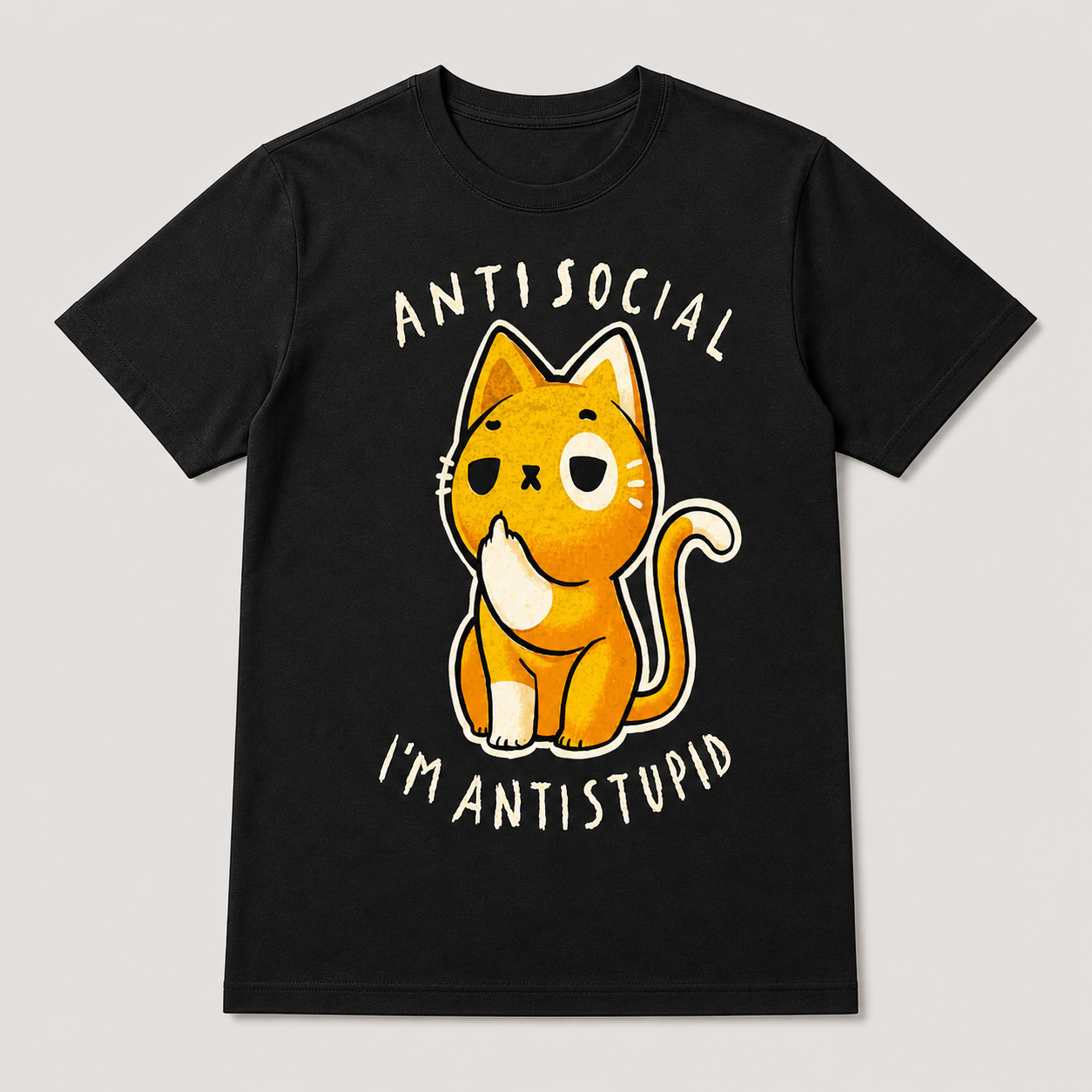 Antisocial Cat Funny T-Shirt