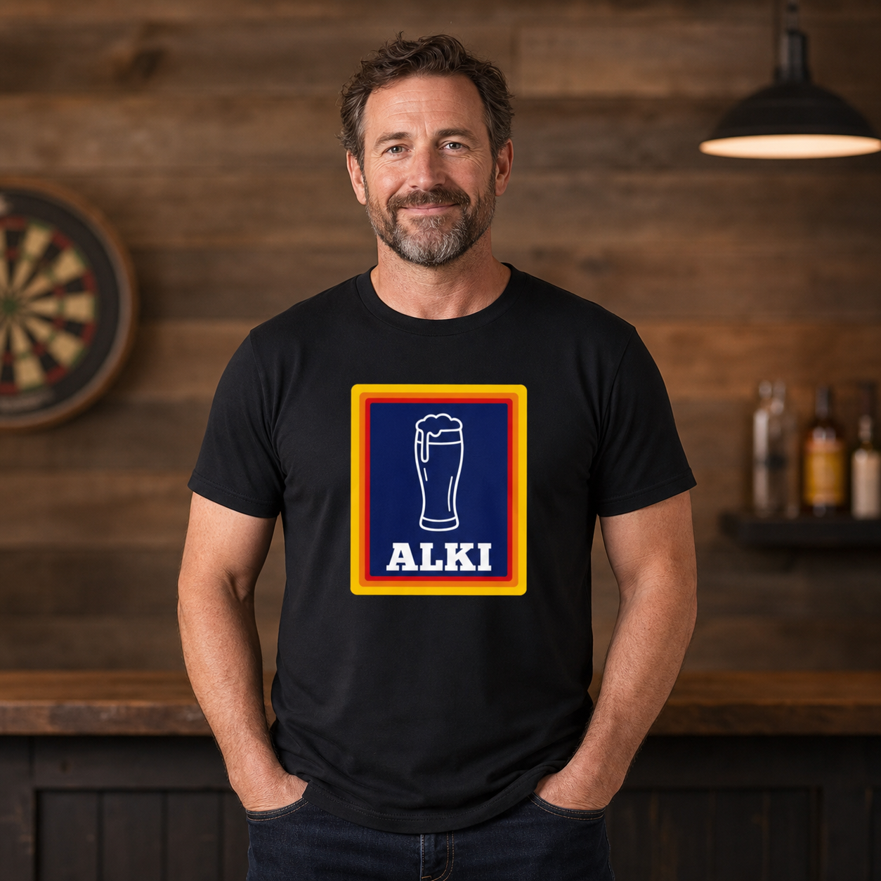 Funny ALKI Beer Lover T-Shirt – Retro Drinking Humor Tee – Pub, Bar & Party Gift