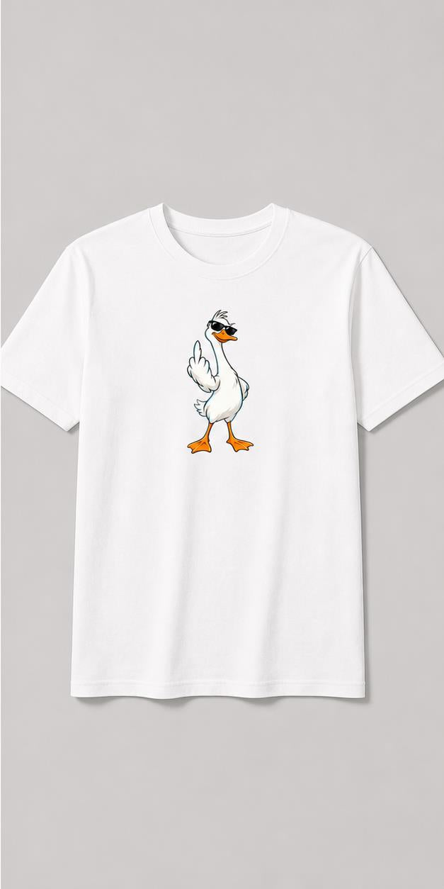 Cheeky Goose White T-Shirt shirt front