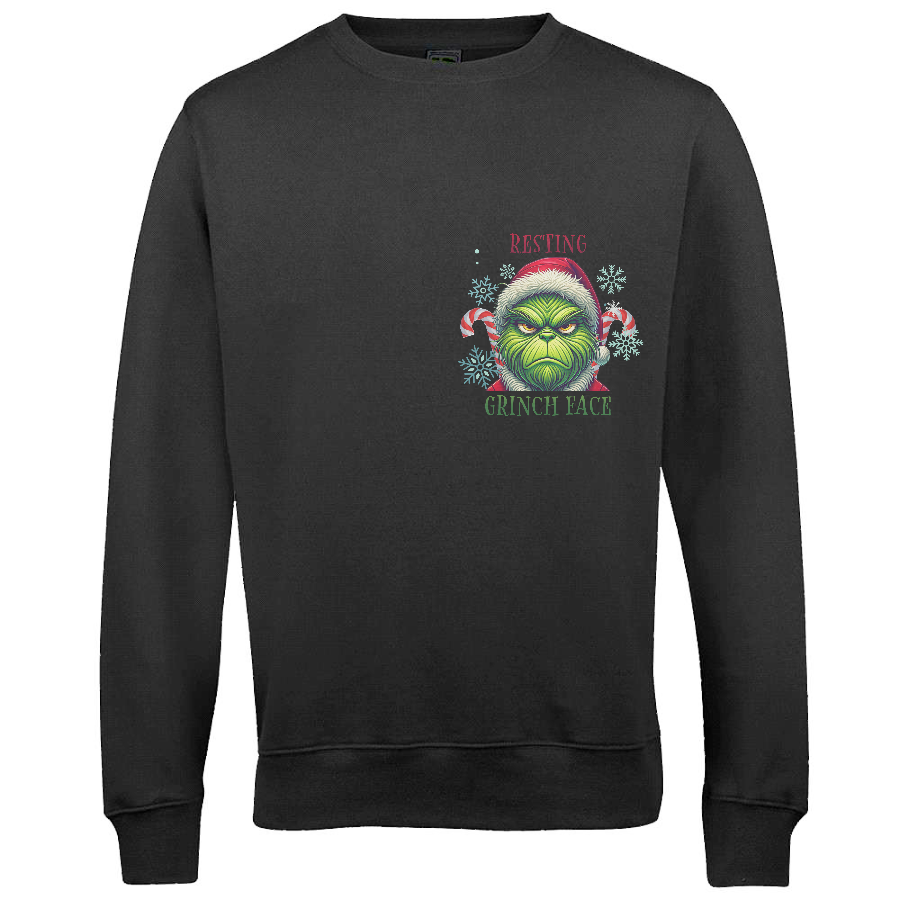 Resting grinch face sweatshirt sale