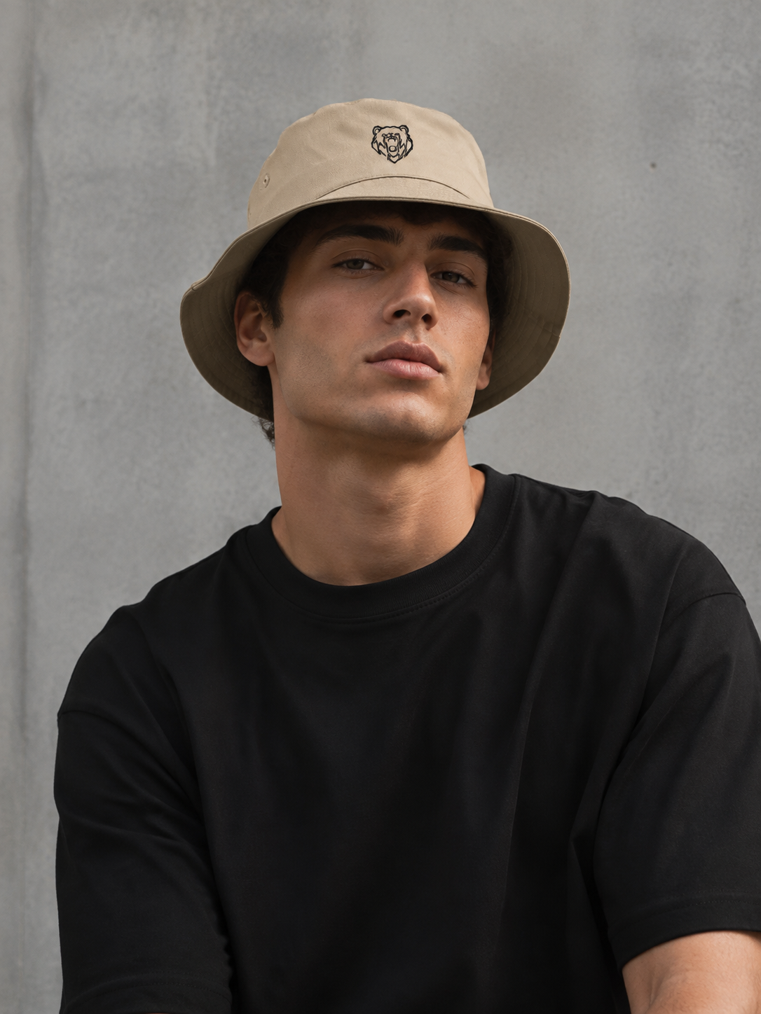 BEAR FORCE Geo Bucket Hat in Khaki