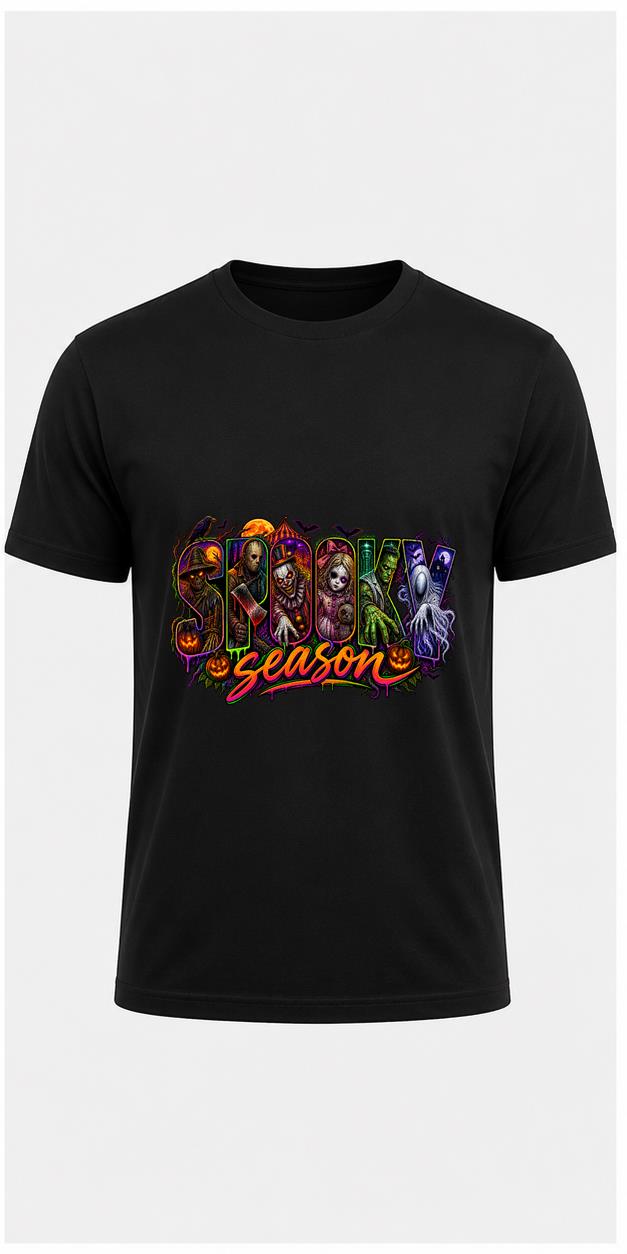 Spooky Season black T-shirt front