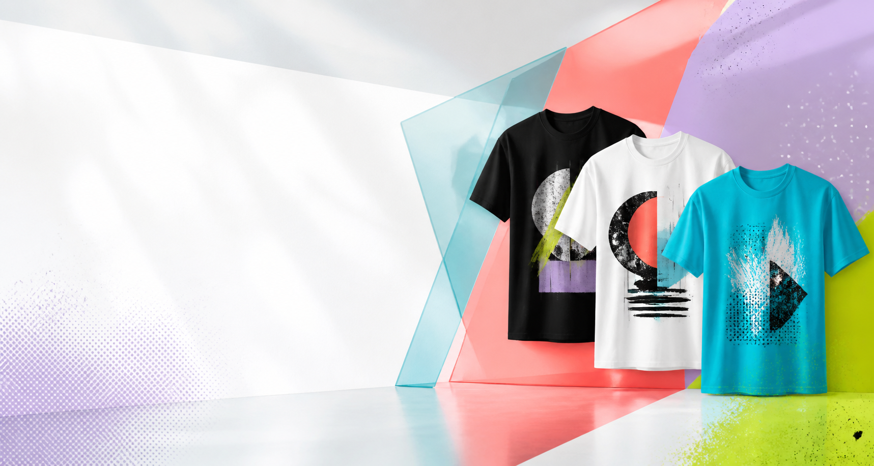 Fresh New Arrivals T-shirt collection backdrop