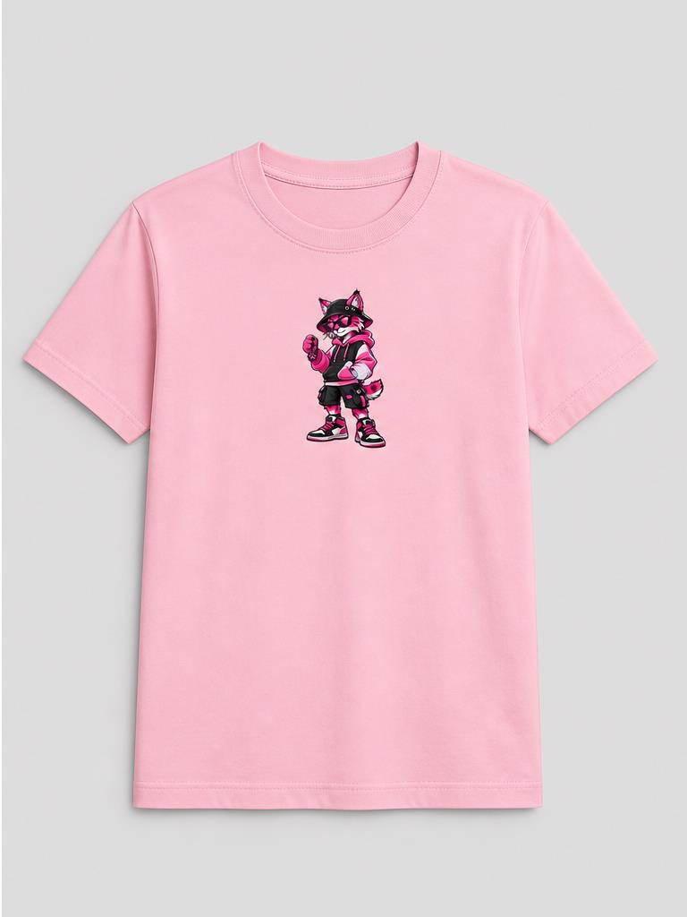 Magenta Lynx Light Pink T-Shirt front mock-up