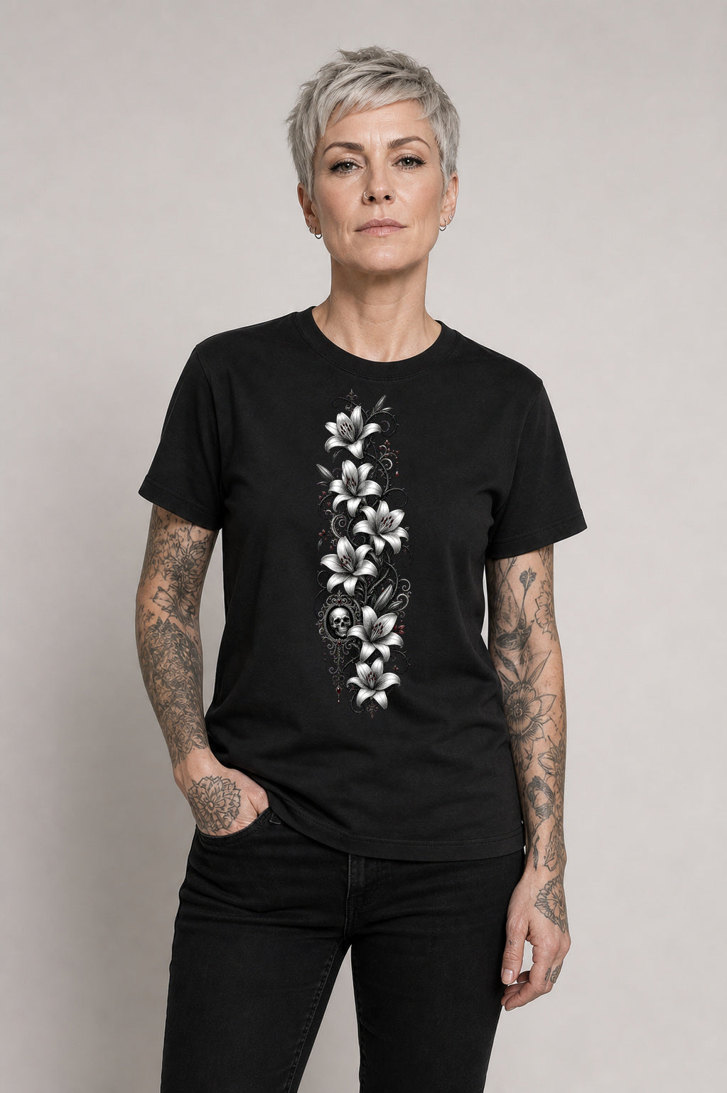 Thorned Lily Reliquary Gothic T-Shirt