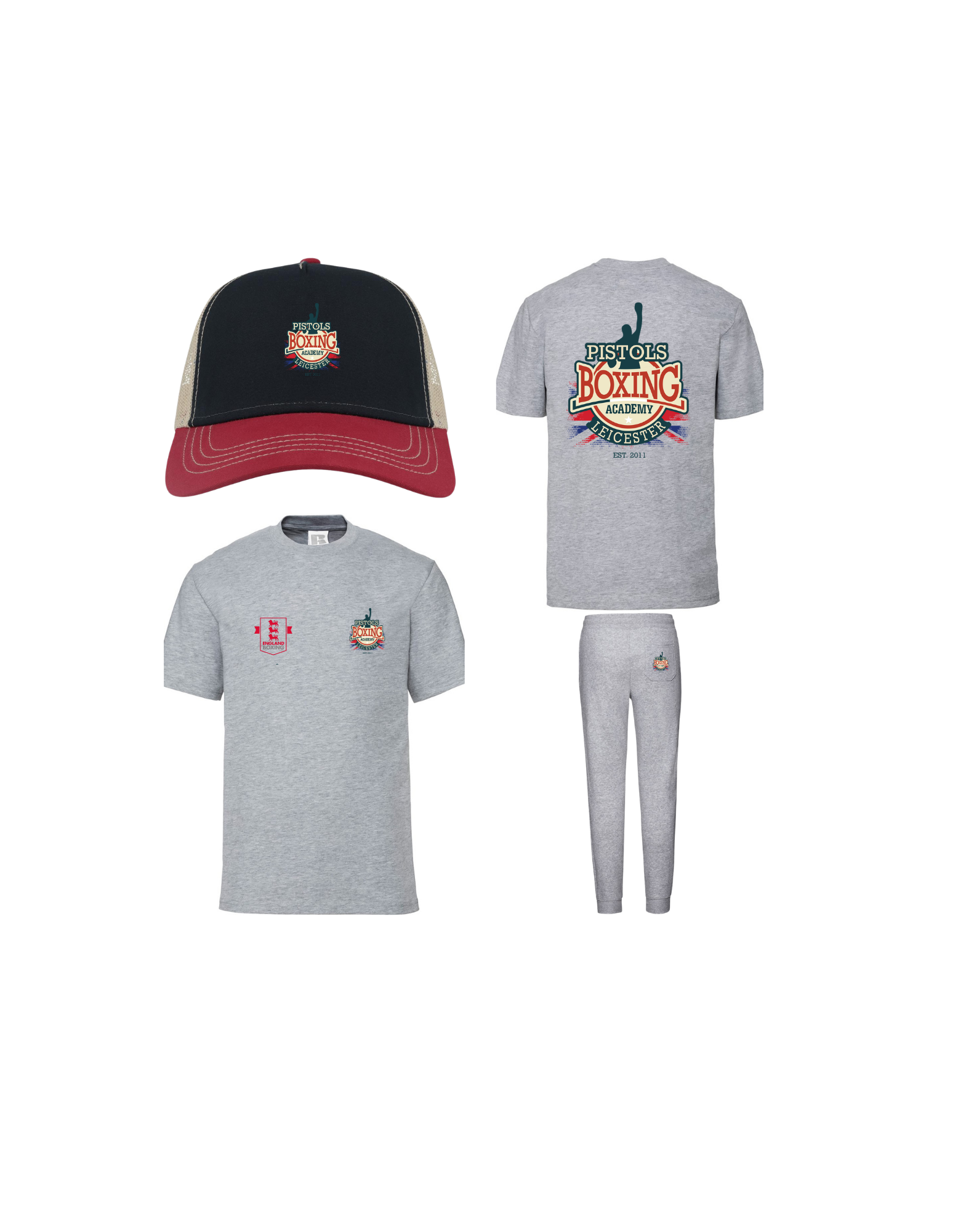 Pistol Boxing Academy Cap / T Shirt / Joggers Combo Set
