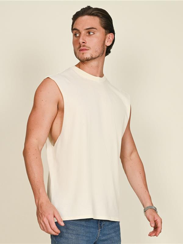 Core Ringspun 150 Regular Fit Raw Edge Droparm Tank Adult - CRBV60