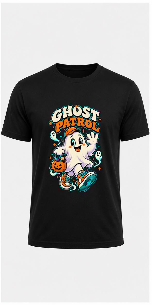 Ghost Patrol black T-shirt front