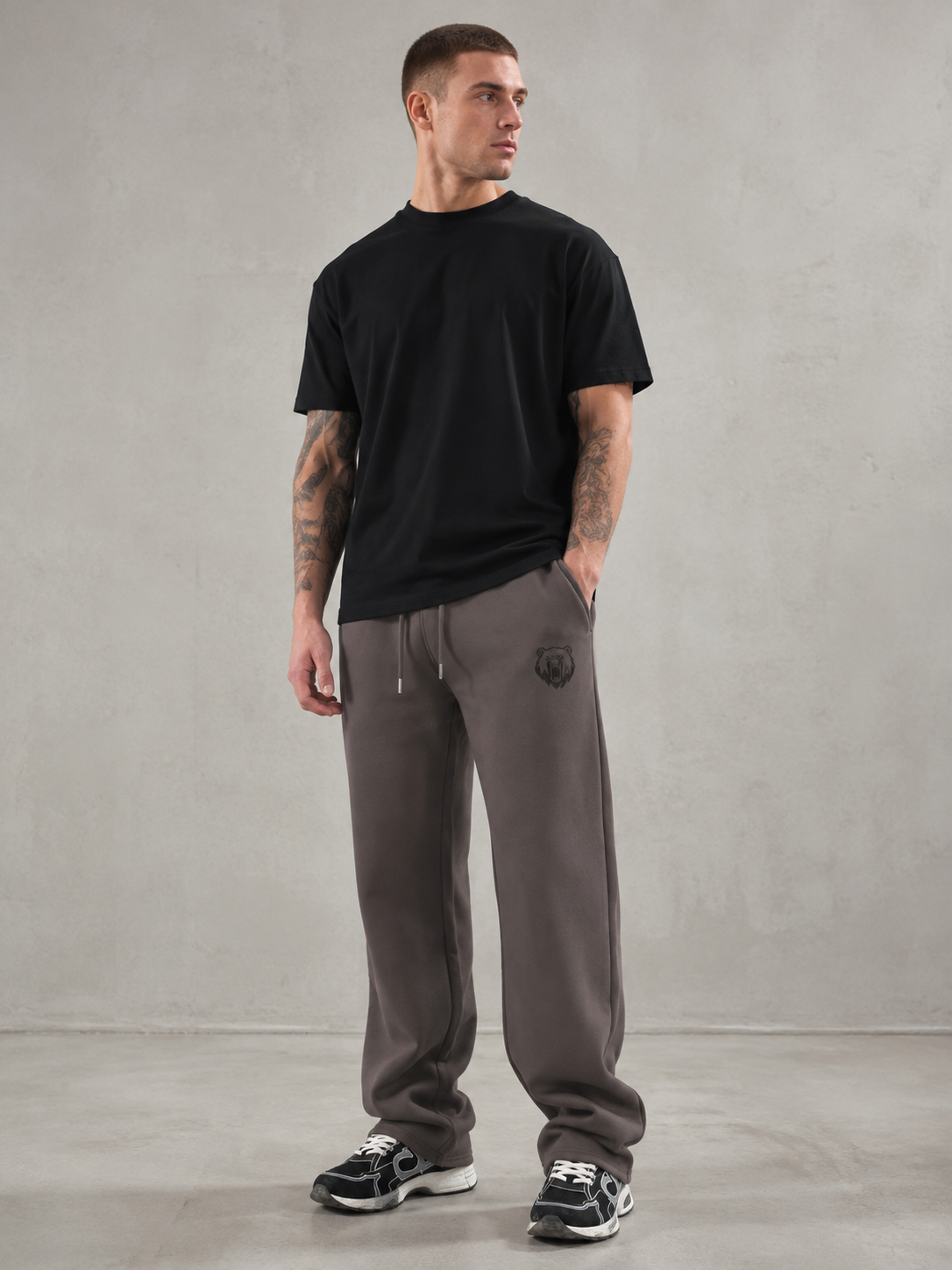 BEAR FORCE Core Relaxed Street Jogger in Charcoal